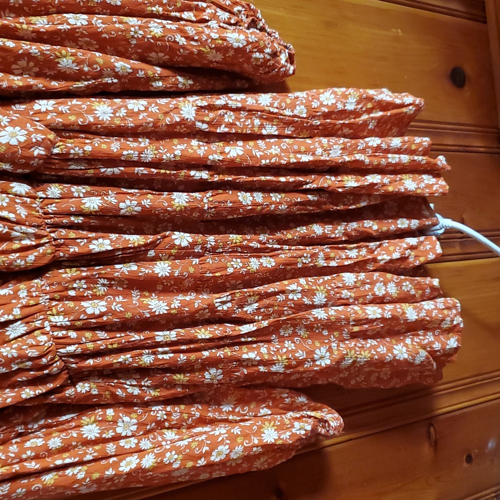 Orange Floral Dress - Picture 3 of 9